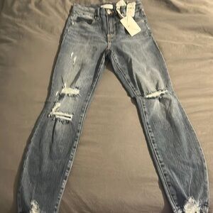 Good American Classic Blue Distressed Women's Jeans
